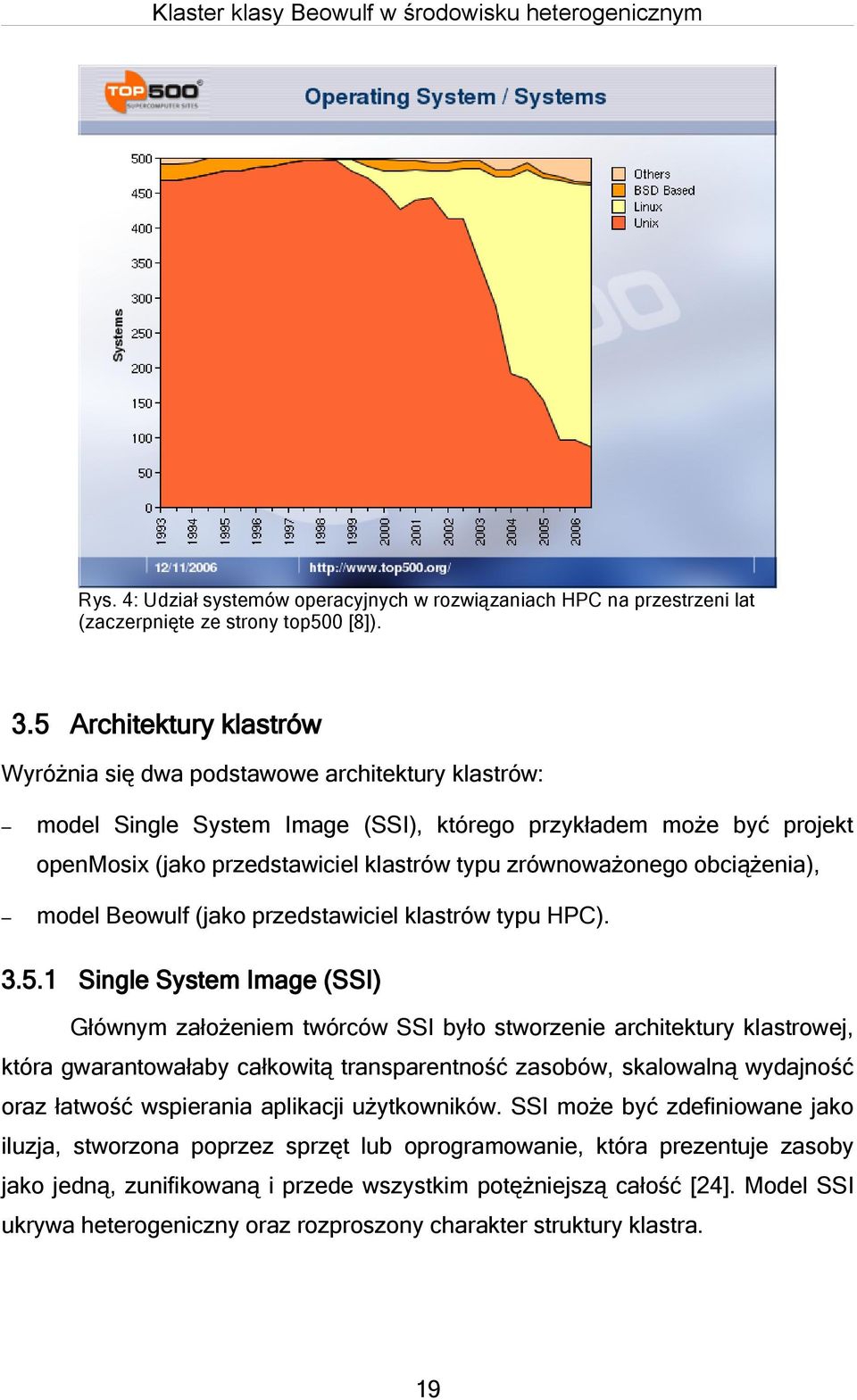 zrównoważonego obciążenia), model Beowulf (jako przedstawiciel klastrów typu HPC). 3.5.