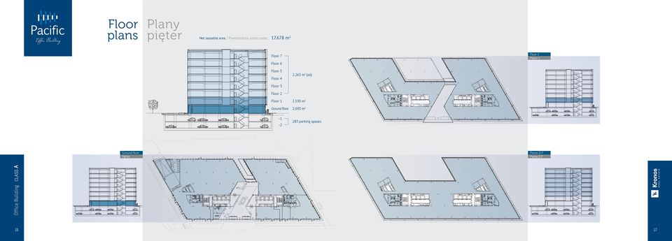 263 m2 (x6) Floor 3 Floor 2 Floor 1 2.100 m2 Ground floor 2.