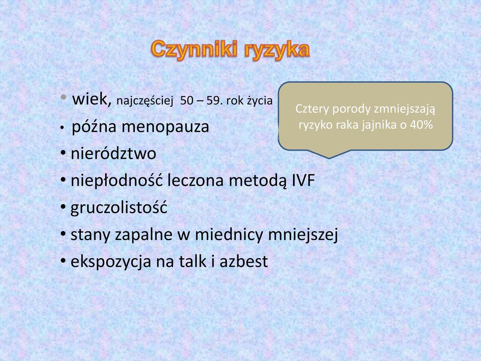 leczona metodą IVF gruczolistość stany zapalne w