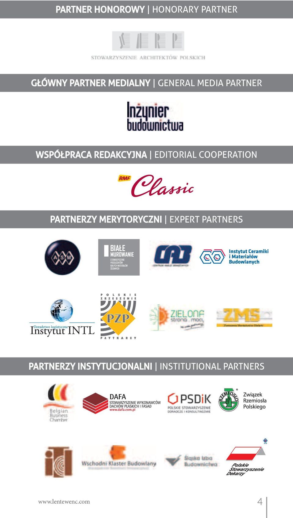 COOPERATION PARTNERZY MERYTORYCZNI EXPERT PARTNERS