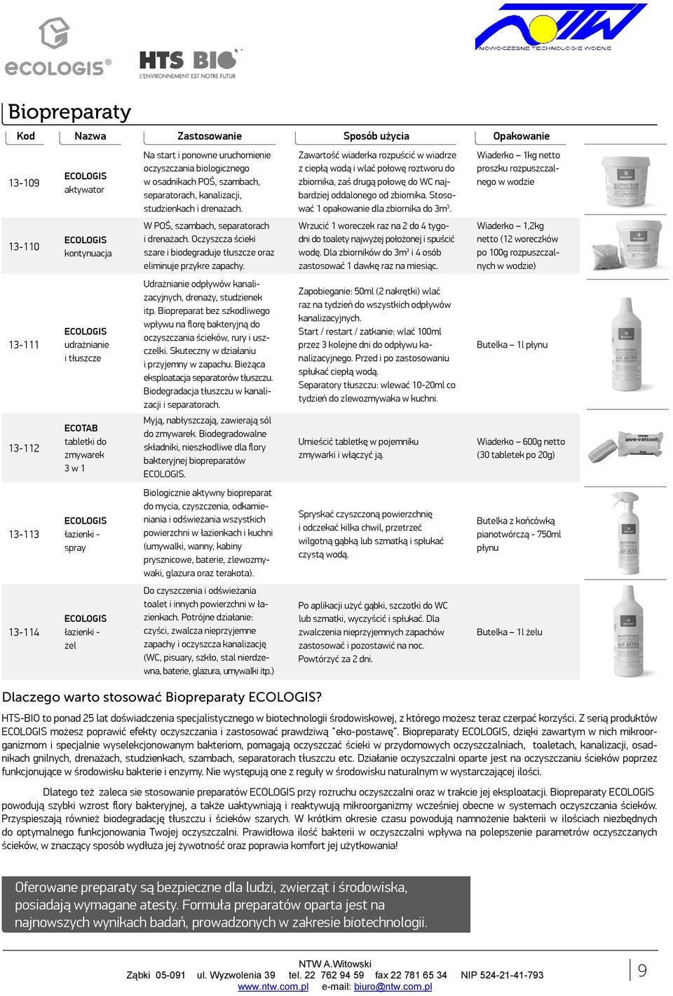 W POŚ, szambach, separatorach i drenażach. Oczyszcza ścieki szare i biodegraduje tłuszcze oraz eliminuje przykre zapachy. Udrażnianie odpływów kanalizacyjnych, drenaży, studzienek itp.