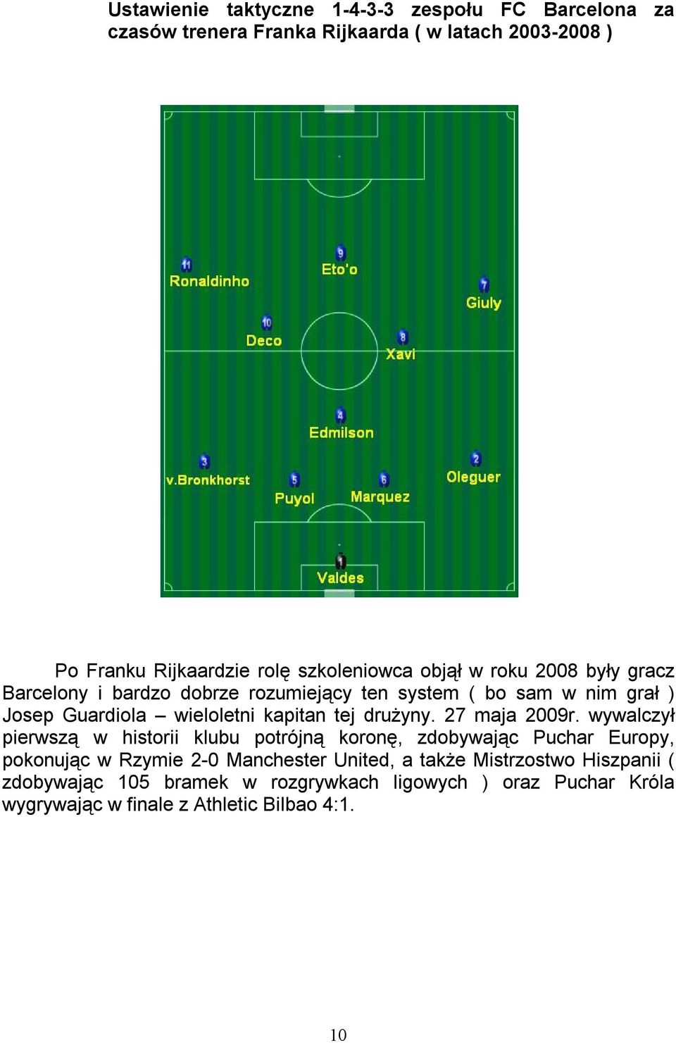 kapitan tej drużyny. 27 maja 2009r.