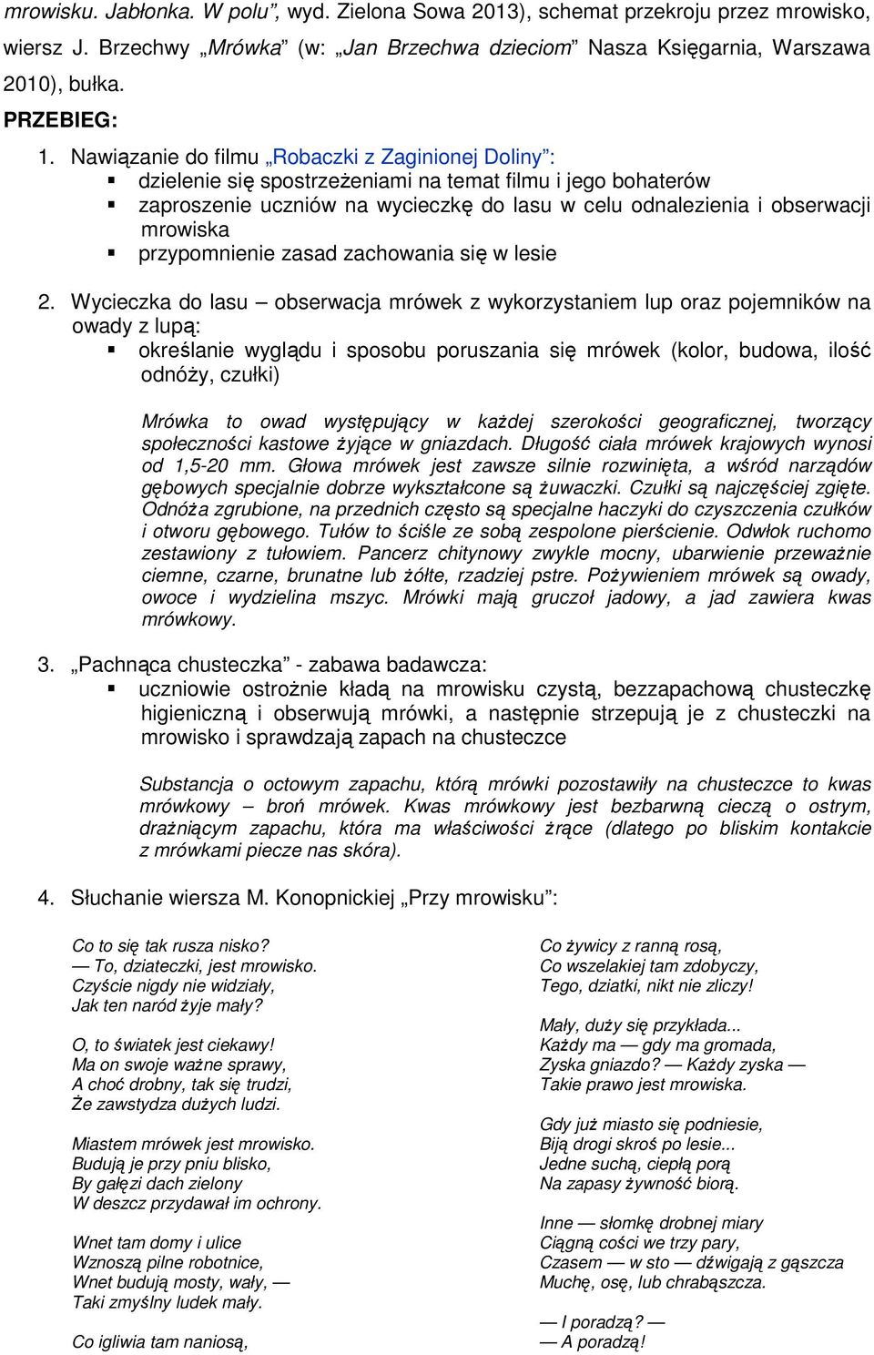 przypomnienie zasad zachowania się w lesie 2.