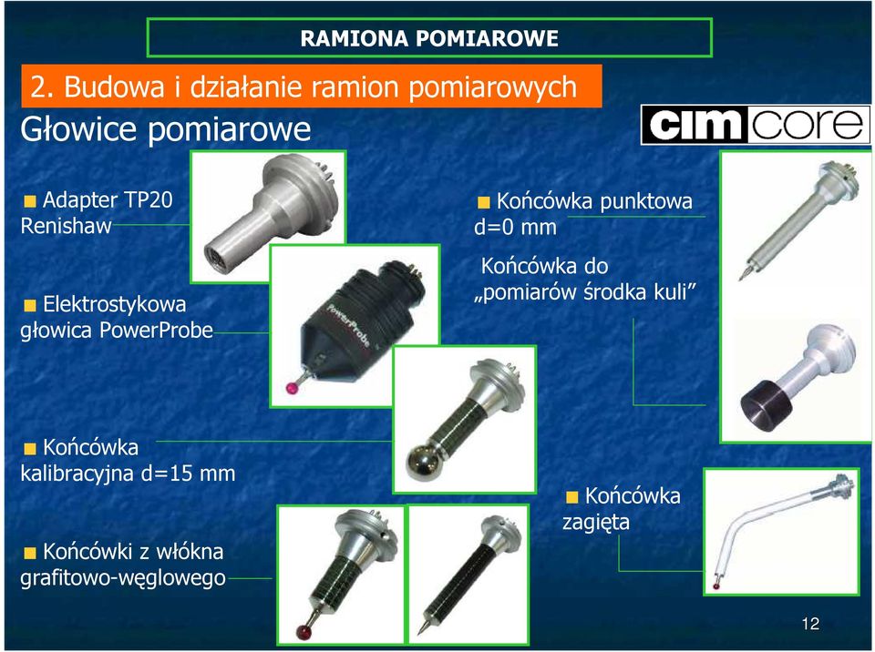 Elektrostykowa głowica PowerProbe Końcówka punktowa d=0 mm Końcówka