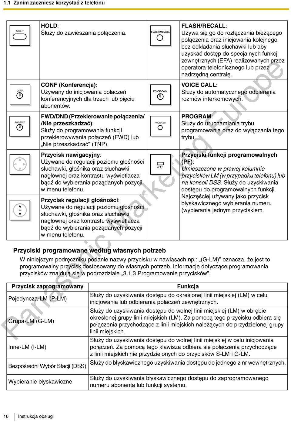 Przycisk nawigacyjny: U ywane do regulacji poziomu g³oœnoœci s³uchawki, g³oœnika oraz s³uchawki nag³ownej oraz kontrastu wyœwietlacza b¹dÿ do wybierania po ¹danych pozycji w menu telefonu.