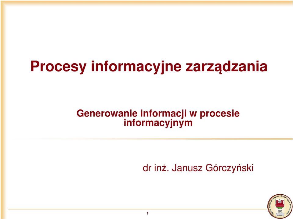 informacji w procesie