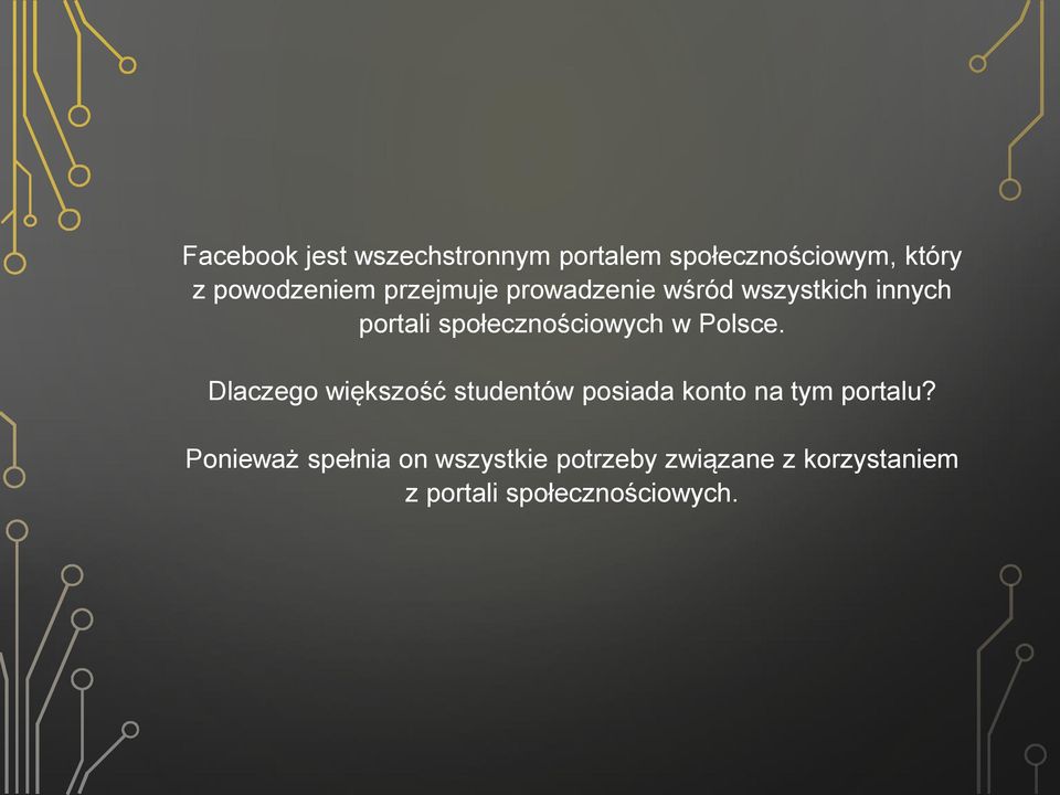 Polsce. Dlaczego większość studentów posiada konto na tym portalu?