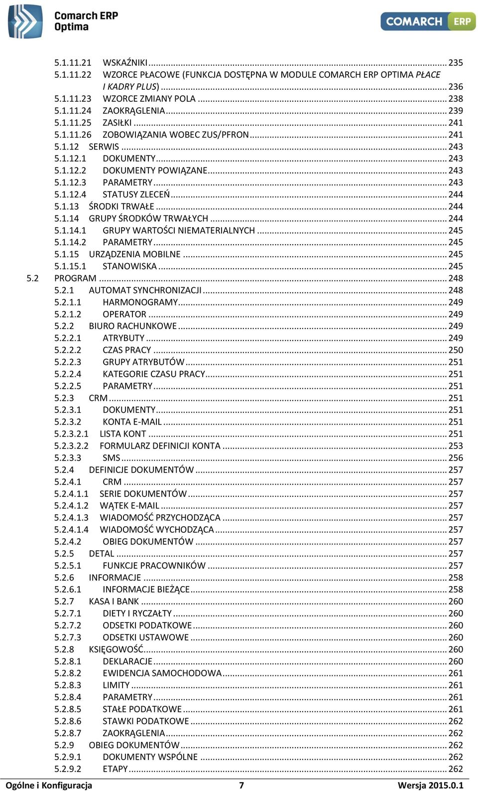 .. 244 5.1.14 GRUPY ŚRODKÓW TRWAŁYCH... 244 5.1.14.1 GRUPY WARTOŚCI NIEMATERIALNYCH... 245 5.1.14.2 PARAMETRY... 245 5.1.15 URZĄDZENIA MOBILNE... 245 5.1.15.1 STANOWISKA... 245 5.2 PROGRAM... 248 5.2.1 AUTOMAT SYNCHRONIZACJI.