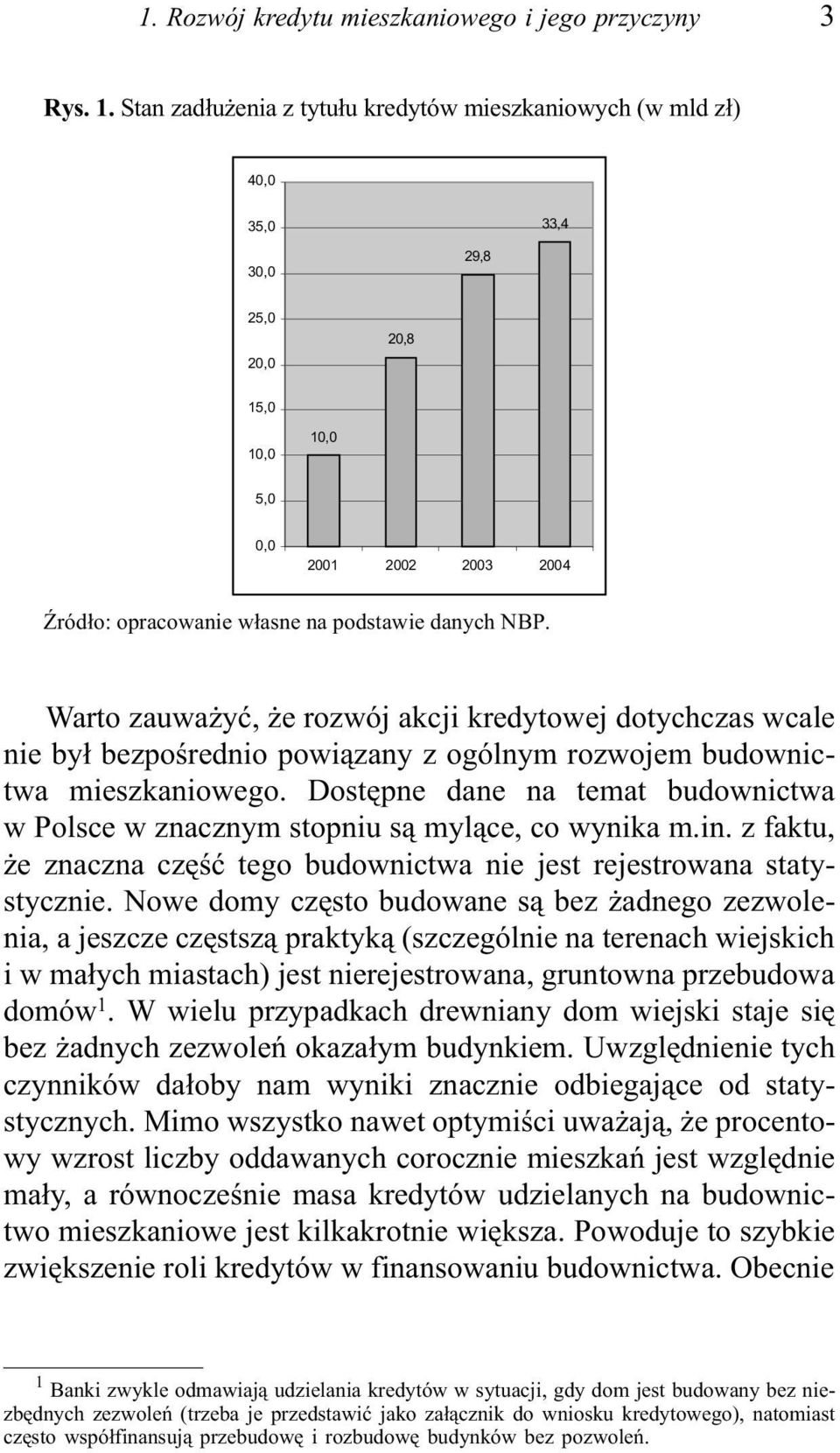 Warto zauwa yæ, e rozwój akcji kredytowej dotychczas wcale nie by³ bezpoœrednio powi¹zany z ogólnym rozwojem budownictwa mieszkaniowego.