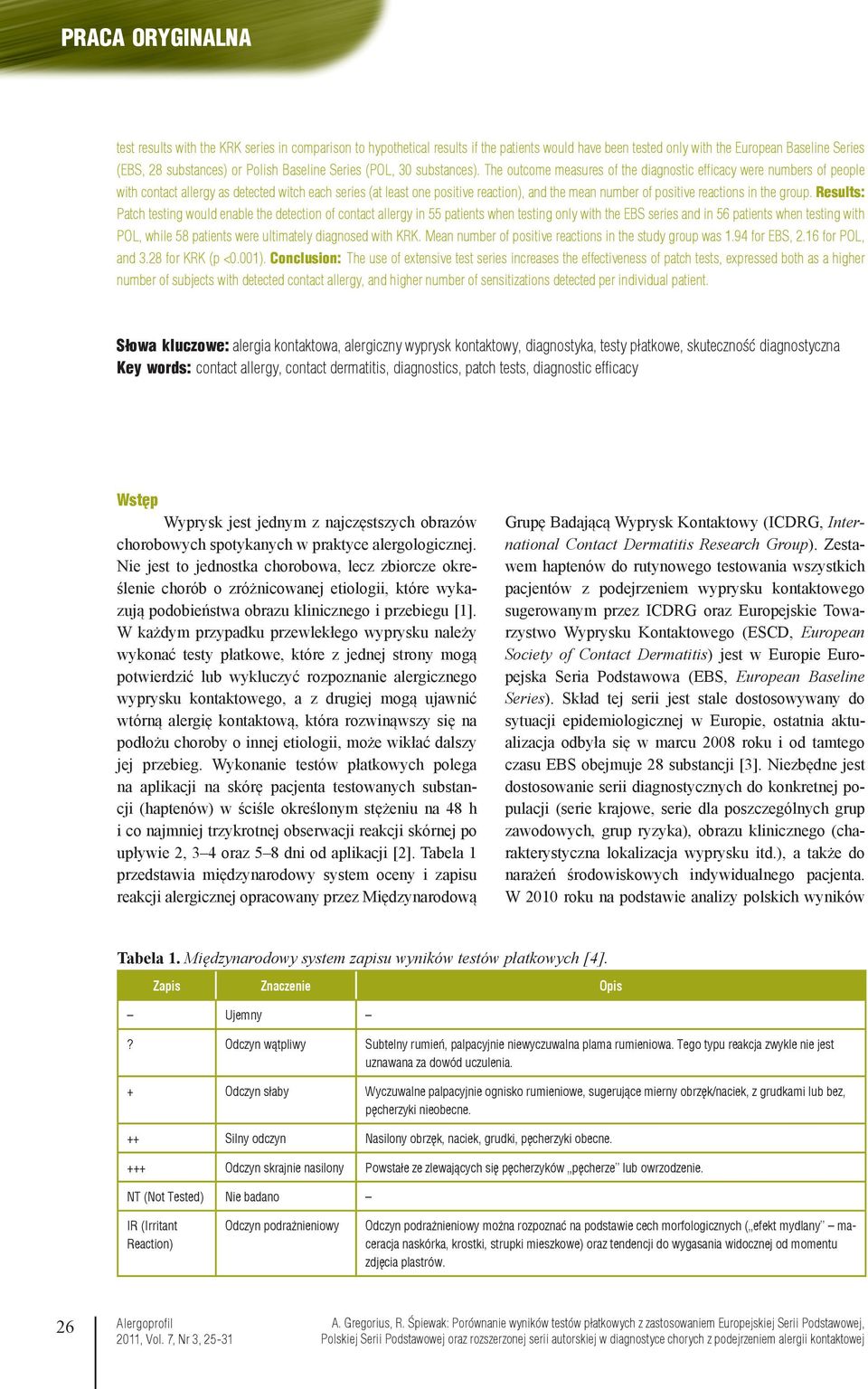 The outcome measures of the diagnostic efficacy were numbers of people with contact allergy as detected witch each series (at least one positive reaction), and the mean number of positive reactions