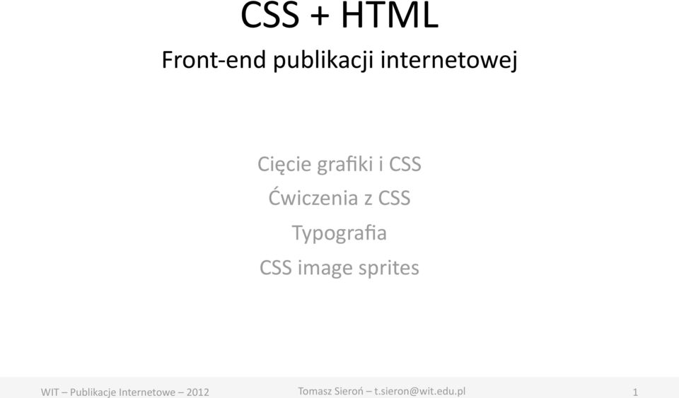 Cięcie grafiki i CSS