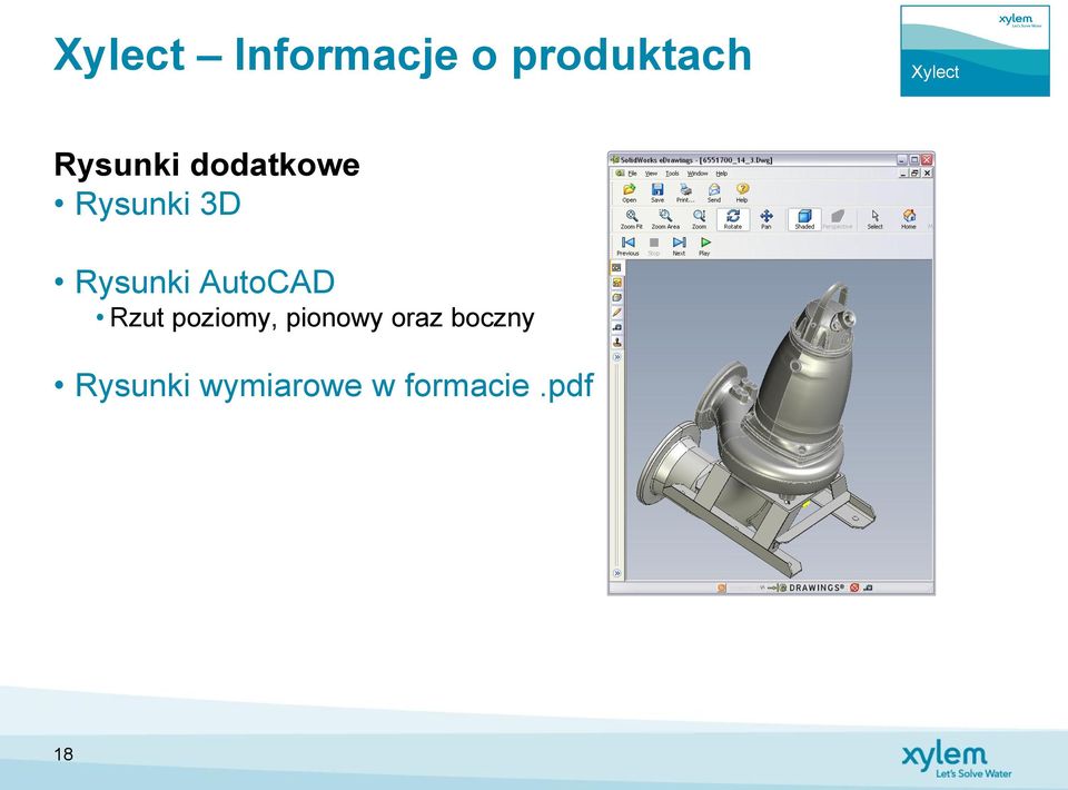 AutoCAD Rzut poziomy, pionowy oraz