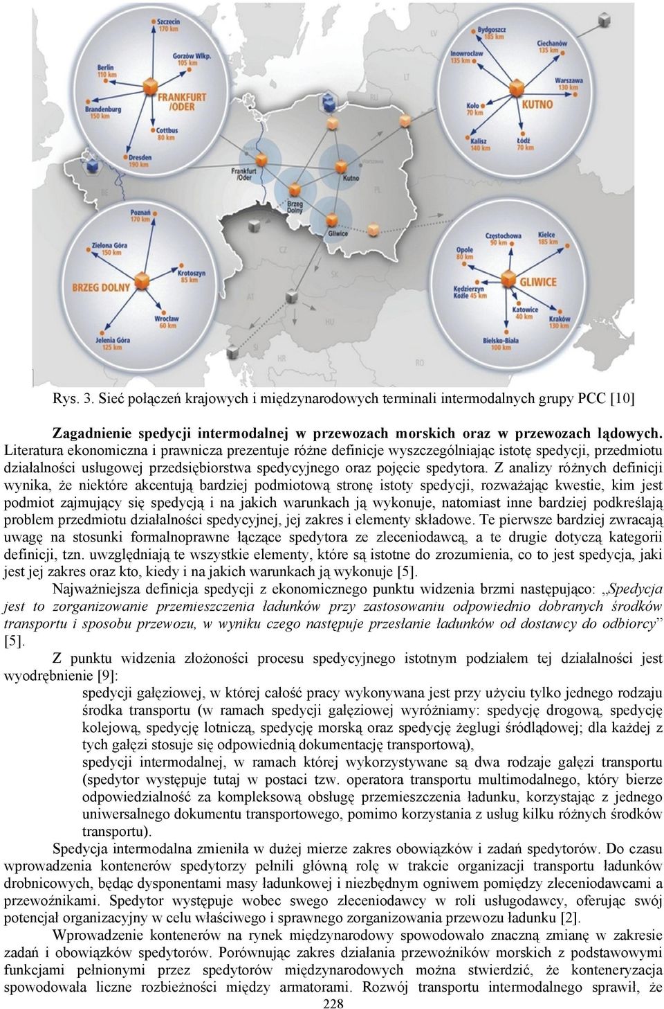 Z analizy różnych definicji wynika, że niektóre akcentują bardziej podmiotową stronę istoty spedycji, rozważając kwestie, kim jest podmiot zajmujący się spedycją i na jakich warunkach ją wykonuje,