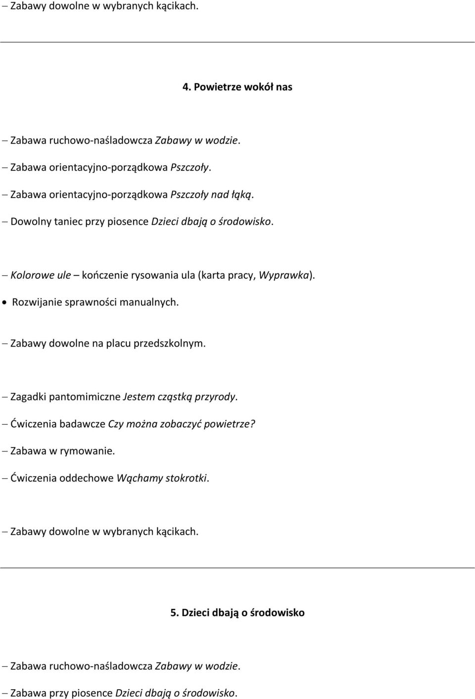 Kolorowe ule kończenie rysowania ula (karta pracy, Wyprawka). Rozwijanie sprawności manualnych. Zabawy dowolne na placu przedszkolnym.