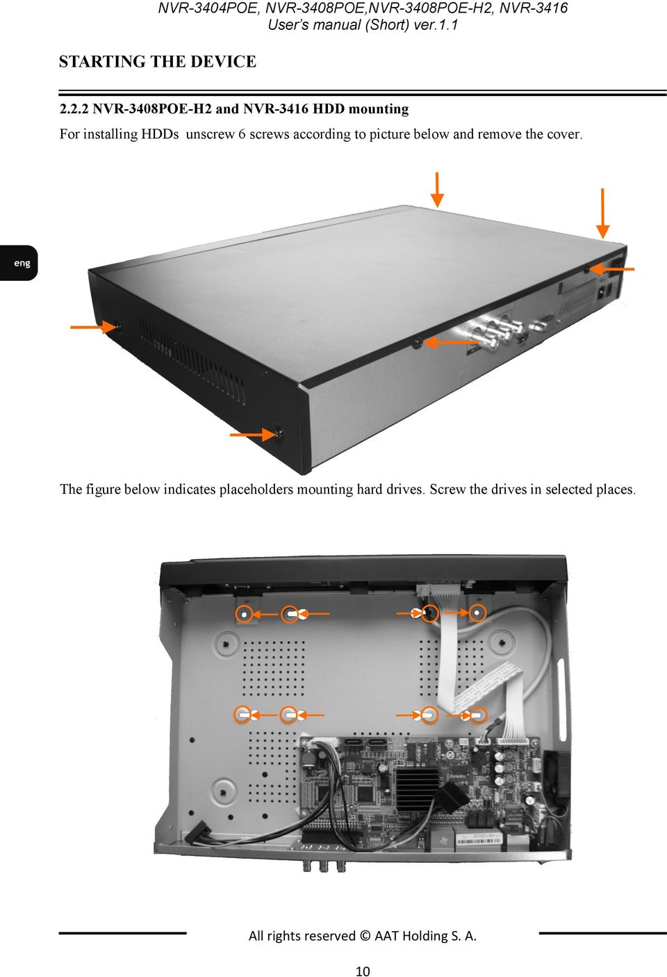 screws according to picture below and remove the cover.