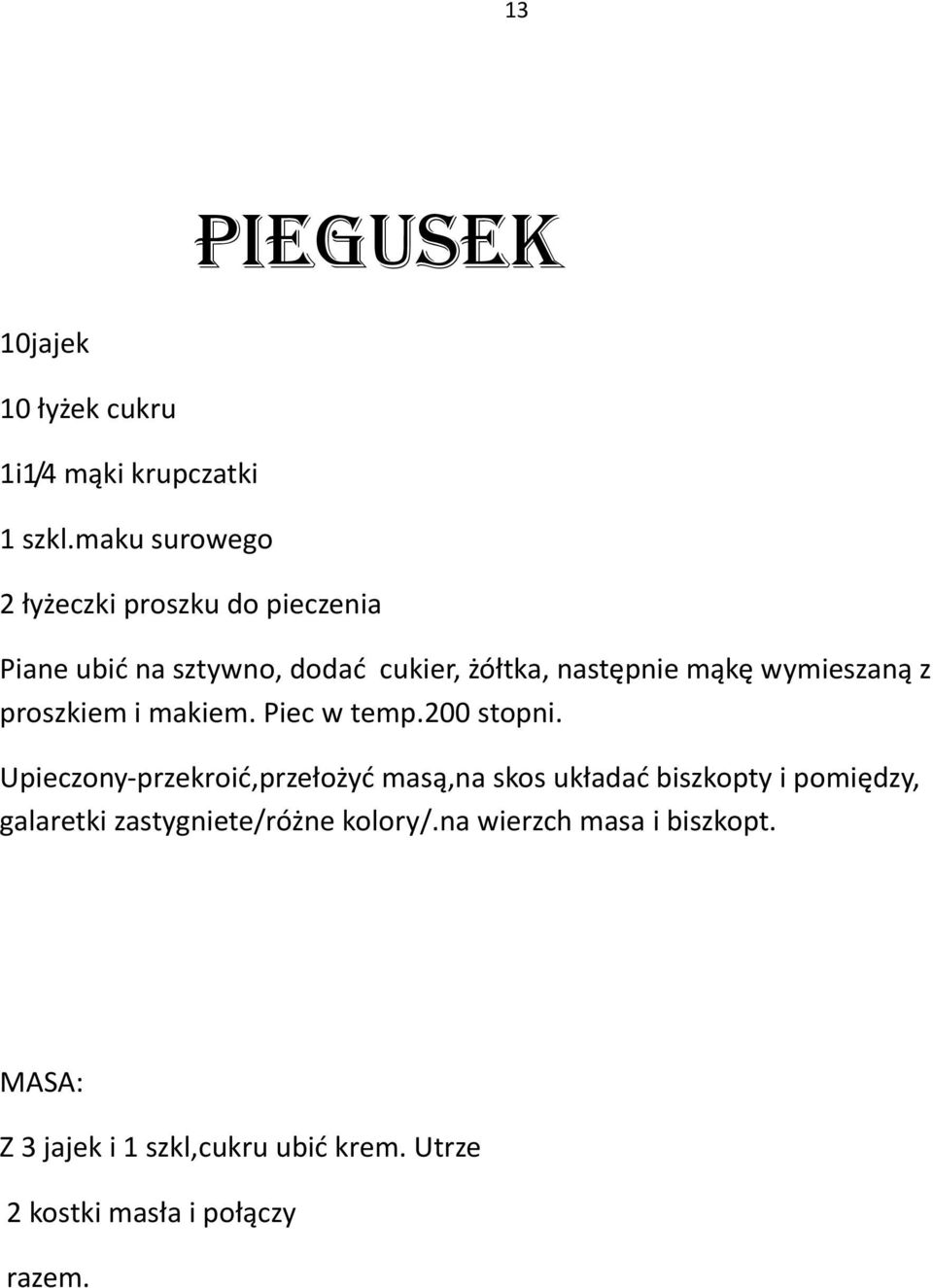 wymieszaną z proszkiem i makiem. Piec w temp.200 stopni.