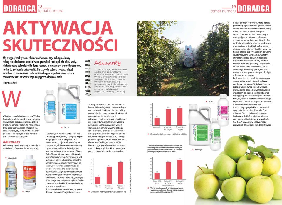 Na szczęście pojawia się coraz więcej sposobów na podniesienie skuteczności zabiegów w postaci nowoczesnych adiuwantów oraz nawozów wspomagających odporność roślin.