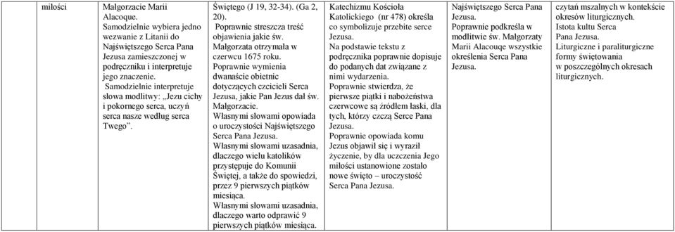 Małgorzata otrzymała w czerwcu 1675 roku. dwanaście obietnic dotyczących czcicieli Serca Jezusa, jakie Pan Jezus dał św. Małgorzacie. opowiada o uroczystości Najświętszego Serca Pana Jezusa.