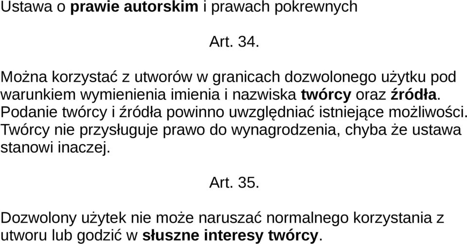 oraz źródła. Podanie twórcy i źródła powinno uwzględniać istniejące możliwości.