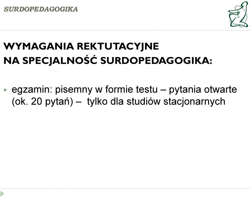 formie testu pytania otwarte (ok.