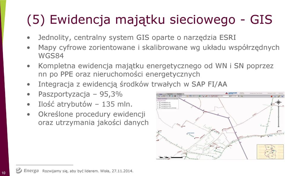 SN poprzez nn po PPE oraz nieruchomości energetycznych Integracja z ewidencją środków trwałych w SAP FI/AA