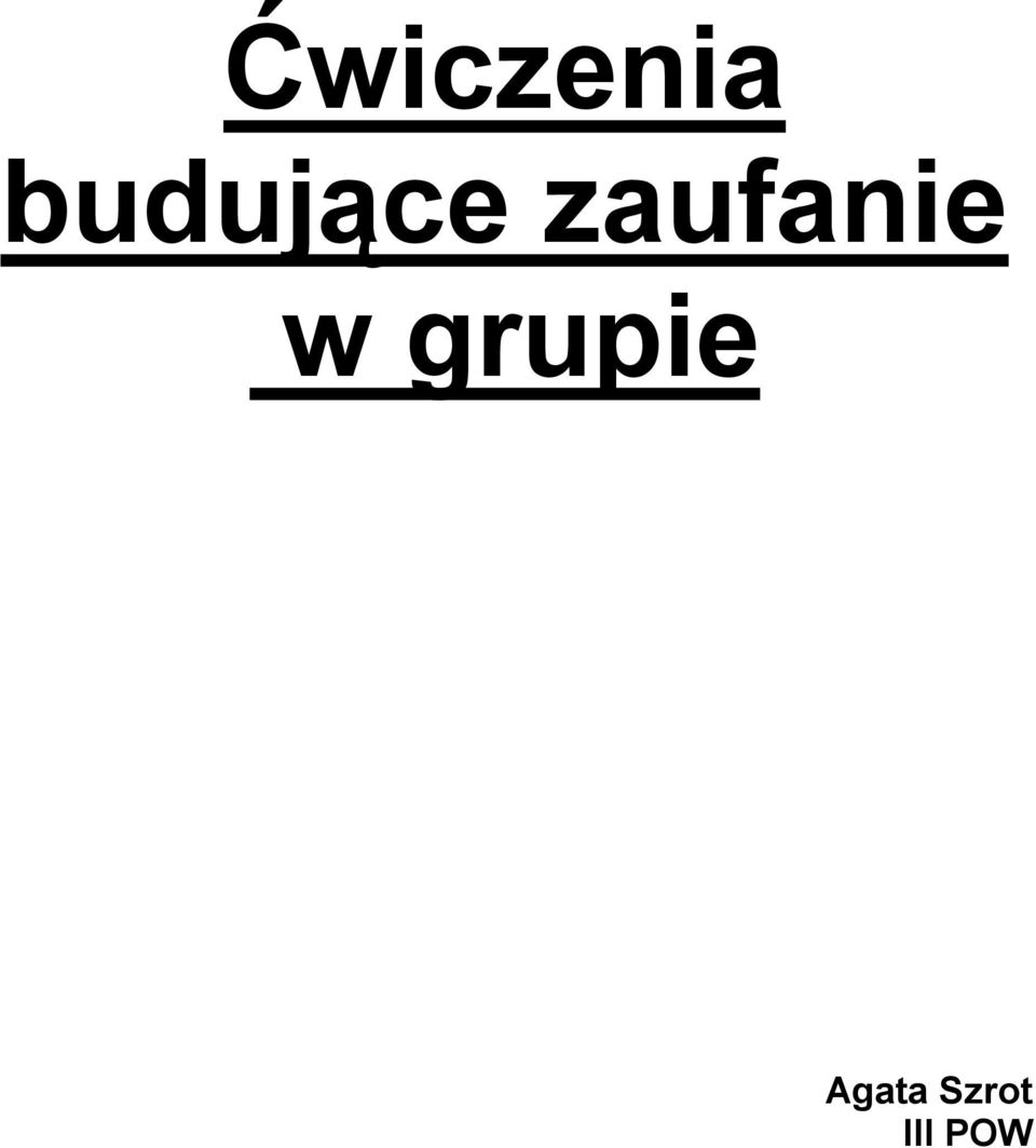 zaufanie w