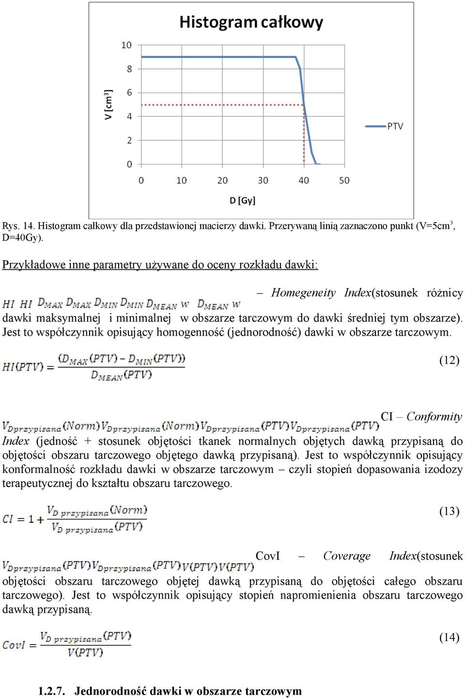 Jest to współczynnik opisujący homogenność (jednorodność) dawki w obszarze tarczowym.