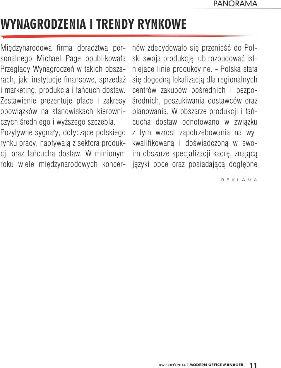 Pozytywne sygnały, dotyczące polskiego rynku pracy, napływają z sektora produkcji oraz łańcucha dostaw.