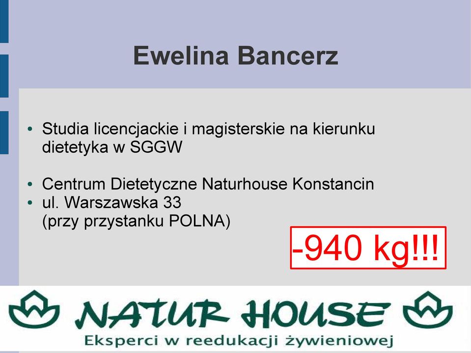 Centrum Dietetyczne Naturhouse Konstancin