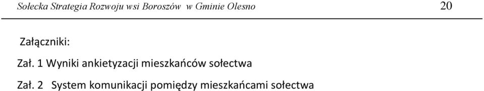 1 Wyniki ankietyzacji mieszkańców sołectwa