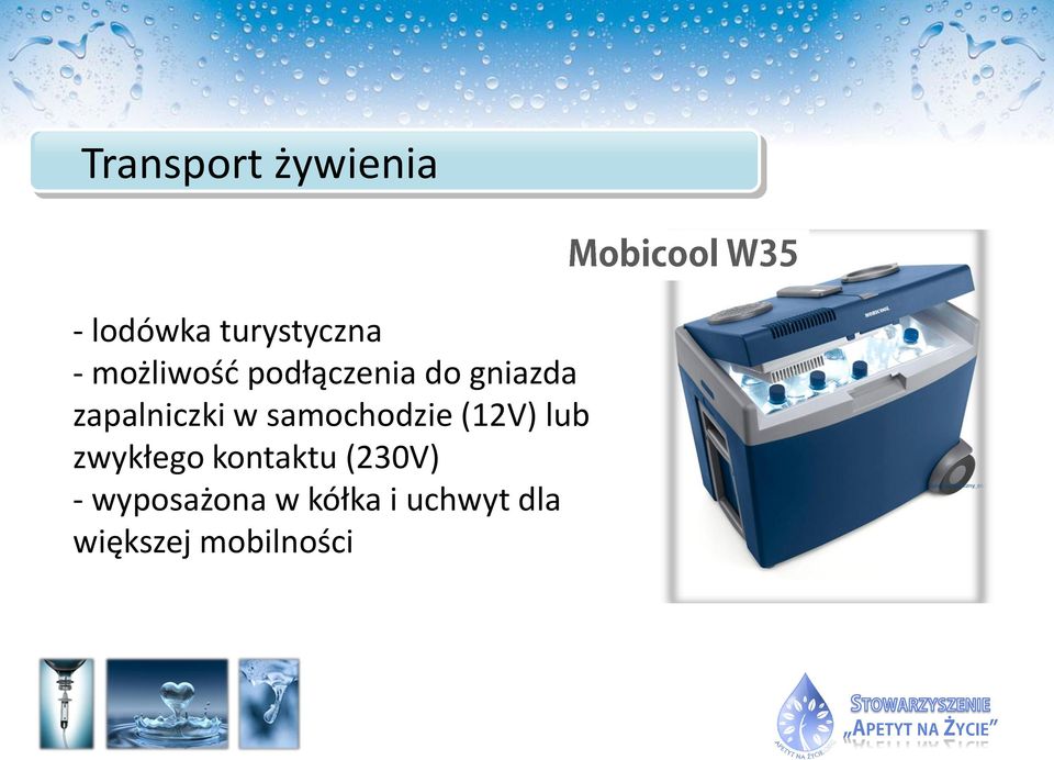 samochodzie (12V) lub zwykłego kontaktu (230V)