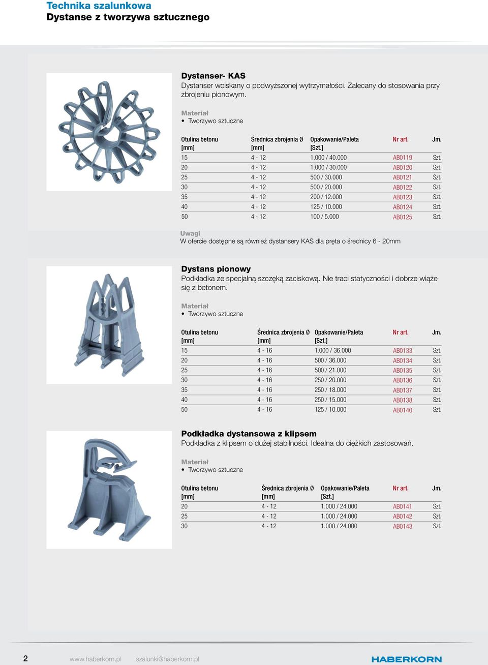 sztuczne Otulina betonu Średnica zbrojenia Ø Tworzywo sztuczne 5 4-2.000 / 40.000 AB09 Otulina 20 betonu Średnica 4-2 zbrojenia Ø.000 / 30.000 Nr AB020 art. 25 4-2 500 / 30.000 AB02 5 30 4-2.