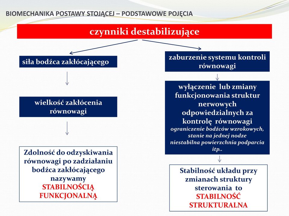 FUNKCJONALNĄ wyłączenie lub zmiany funkcjonowania struktur nerwowych odpowiedzialnych za kontrolę równowagi ograniczenie bodźców