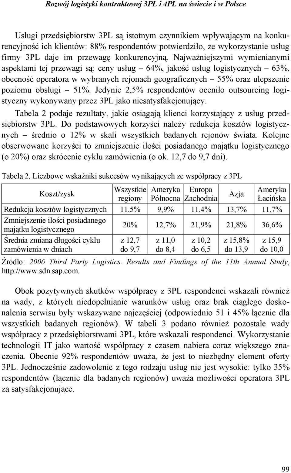 Najważniejszymi wymienianymi aspektami tej przewagi są: ceny usług 64%, jakość usług logistycznych 63%, obecność operatora w wybranych rejonach geograficznych 55% oraz ulepszenie poziomu obsługi 51%.