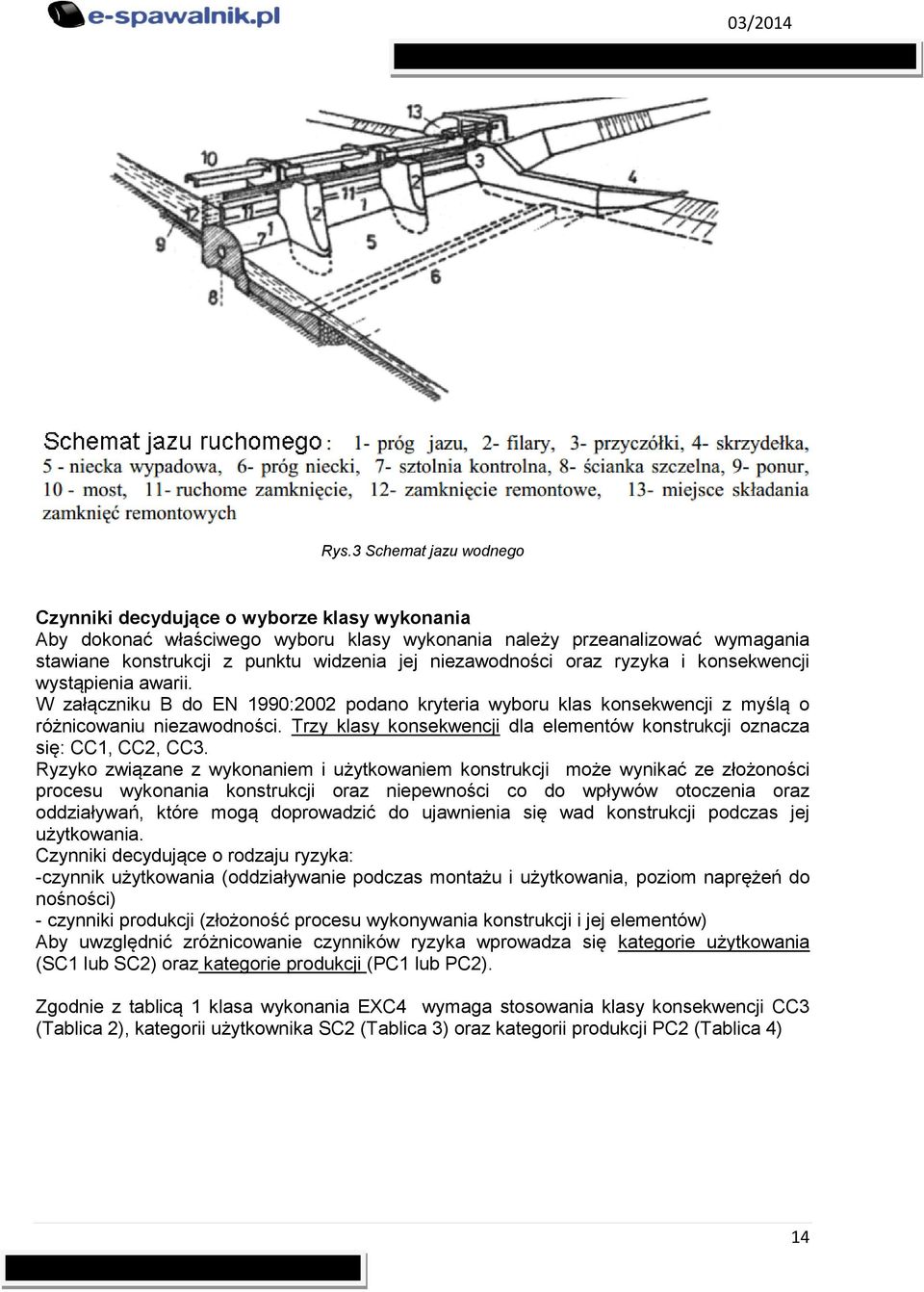 Trzy klasy konsekwencji dla elementów konstrukcji oznacza się: CC1, CC2, CC3.