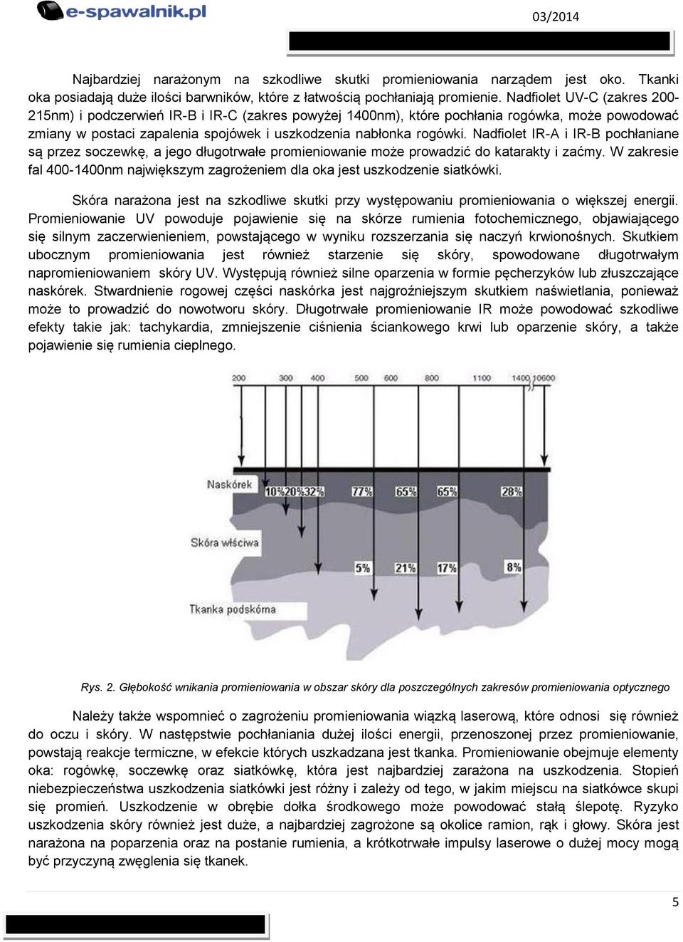 Nadfiolet IR-A i IR-B pochłaniane są przez soczewkę, a jego długotrwałe promieniowanie może prowadzić do katarakty i zaćmy.