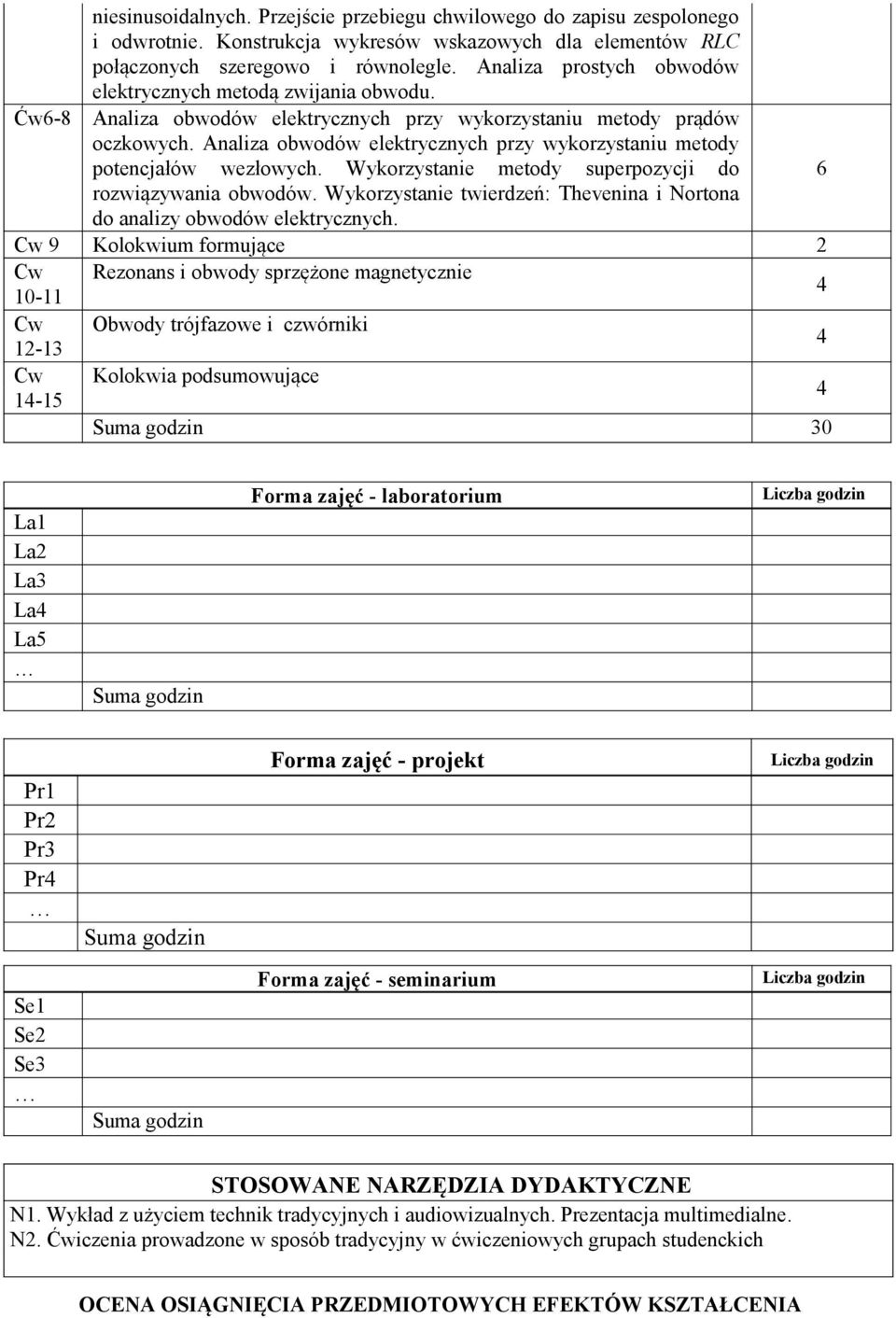 Analiza obwodów elektrycznych przy wykorzystaniu metody potencjałów wezłowych. Wykorzystanie metody superpozycji do 6 rozwiązywania obwodów.