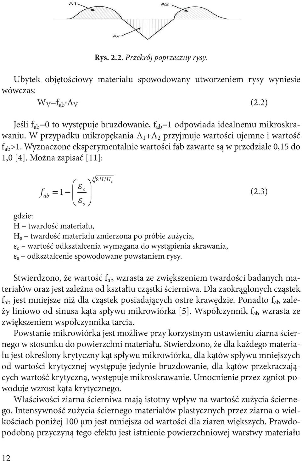 Wyznaczone eksperymentalnie wartości fab zawarte są w przedziale 0,15 do 1,0 [4].