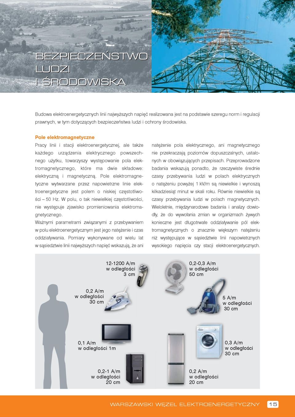 Pole elektromagnetyczne Pracy linii i stacji elektroenergetycznej, ale także każdego urządzenia elektrycznego powszechnego użytku, towarzyszy występowanie pola elektromagnetycznego, które ma dwie
