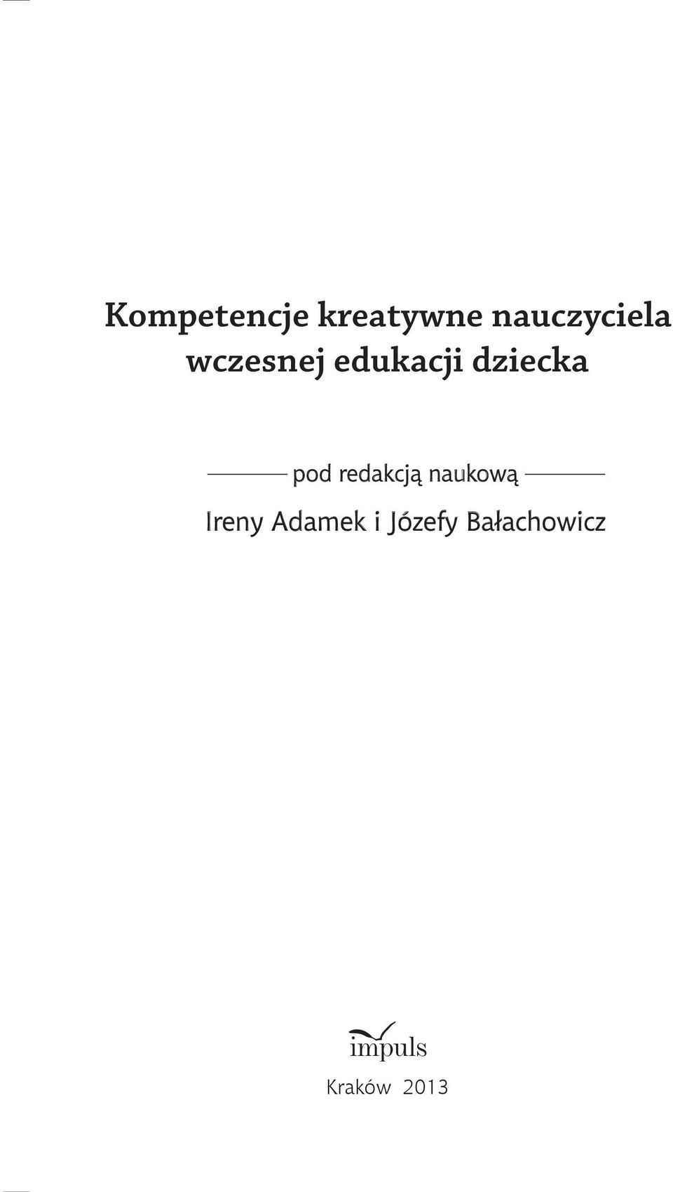 dziecka pod redakcją naukową