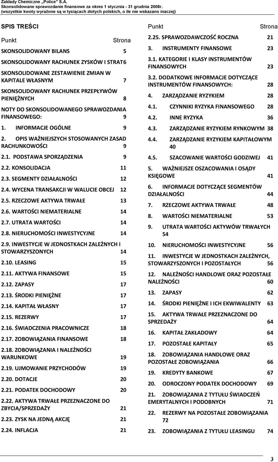 SEGMENTY DZIAŁALNOŚCI 12 2.4. WYCENA TRANSAKCJI W WALUCIE OBCEJ 12 2.5. RZECZOWE AKTYWA TRWAŁE 13 2.6. WARTOŚCI NIEMATERIALNE 14 2.7. UTRATA WARTOŚCI 14 2.8. NIERUCHOMOŚCI INWESTYCYJNE 14 2.9.