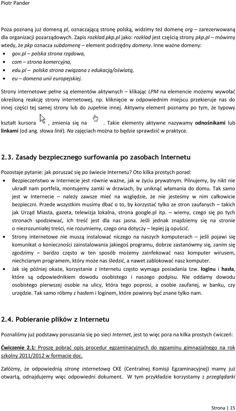 pl polska strona związana z edukacją/oświatą, eu domena unii europejskiej.