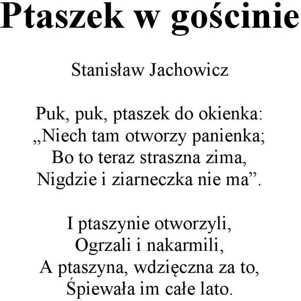 zima, Nigdzie i ziarneczka nie ma.