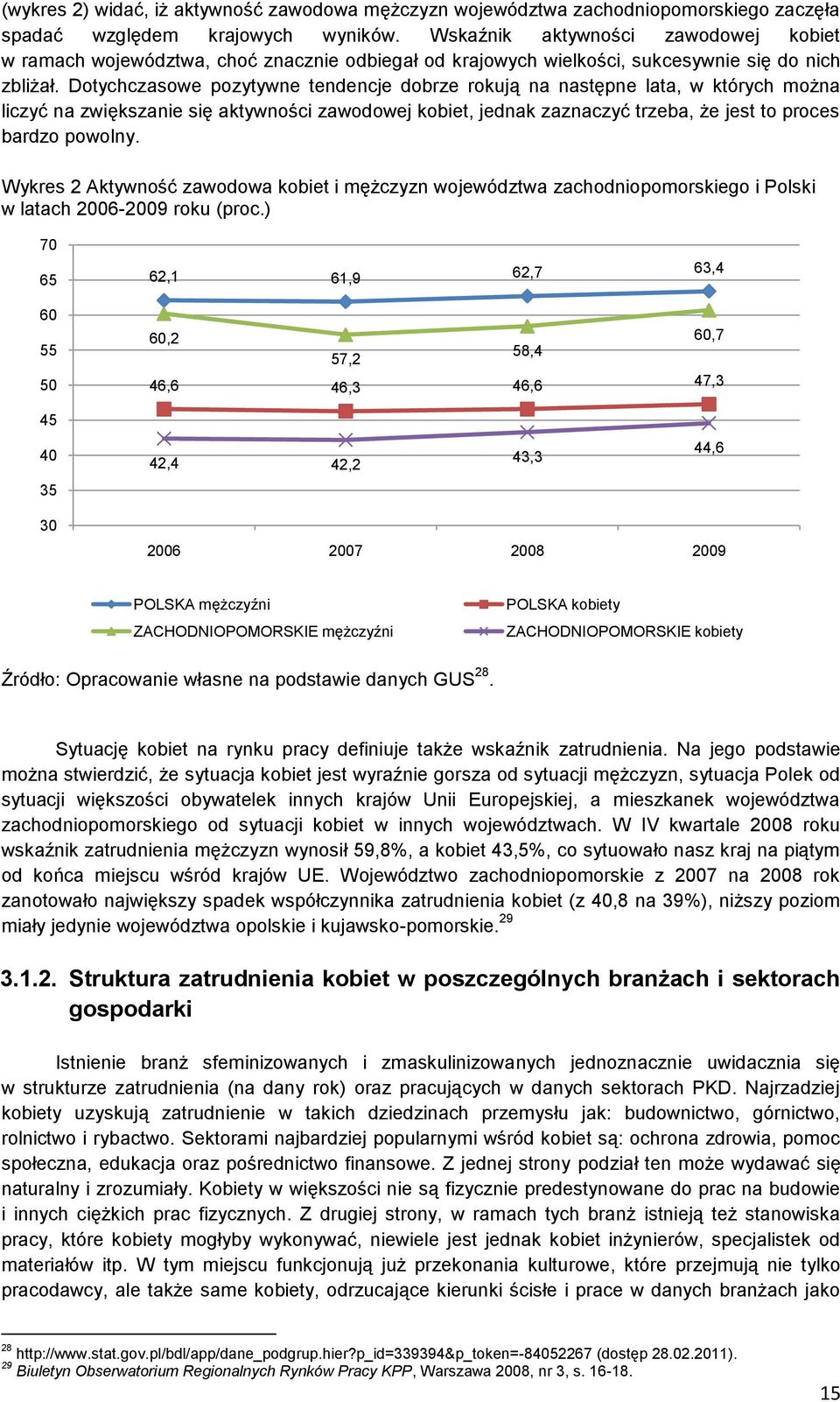 Dotychczasowe pozytywne tendencje dobrze rokują na następne lata, w których można liczyć na zwiększanie się aktywności zawodowej kobiet, jednak zaznaczyć trzeba, że jest to proces bardzo powolny.