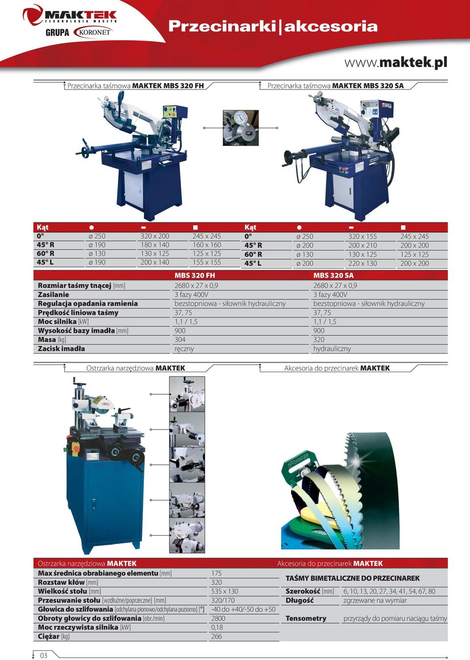 liniowa taśmy Wysokość bazy imadła [mm] Masa [kg] Zacisk imadła 320 x 200 180 x 140 130 x 125 200 x 140 245 x 245 160 x 160 125 x 125 155 x 155 Kąt 0 45 R 60 R 45 L MBS 320 FH 2680 x 27 x 0,9 3 fazy