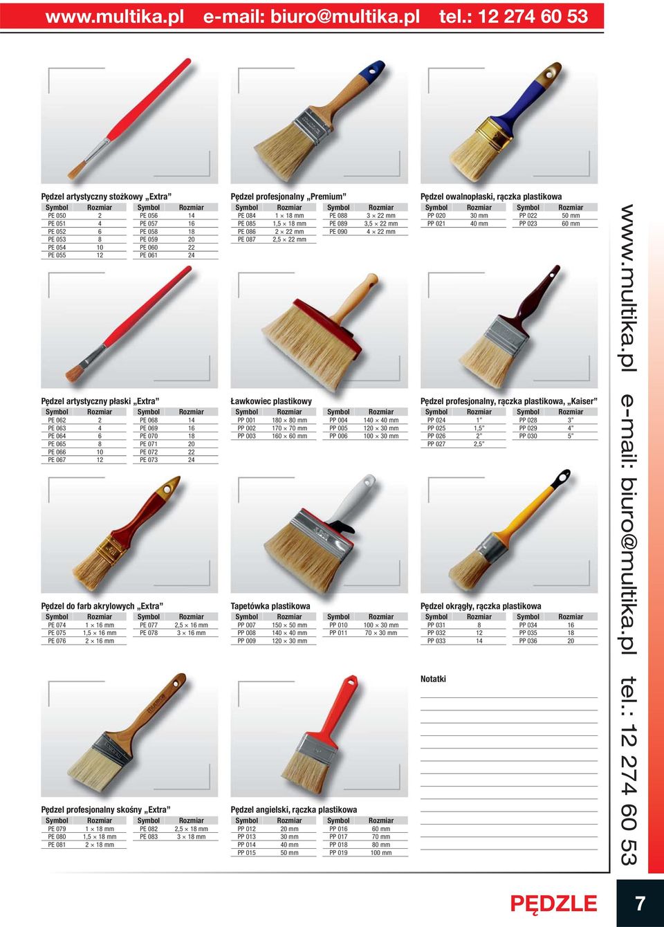 mm 3 16 mm Pędzel profesjonalny skośny Extra PE 079 1 18 mm PE 082 2,5 18 mm PE 080 1,5 18 mm PE 083 3 18 mm PE 081 2 18 mm Pędzel profesjonalny Premium PE 084 1 18 mm PE 088 PE 085 1,5 18 mm PE 089