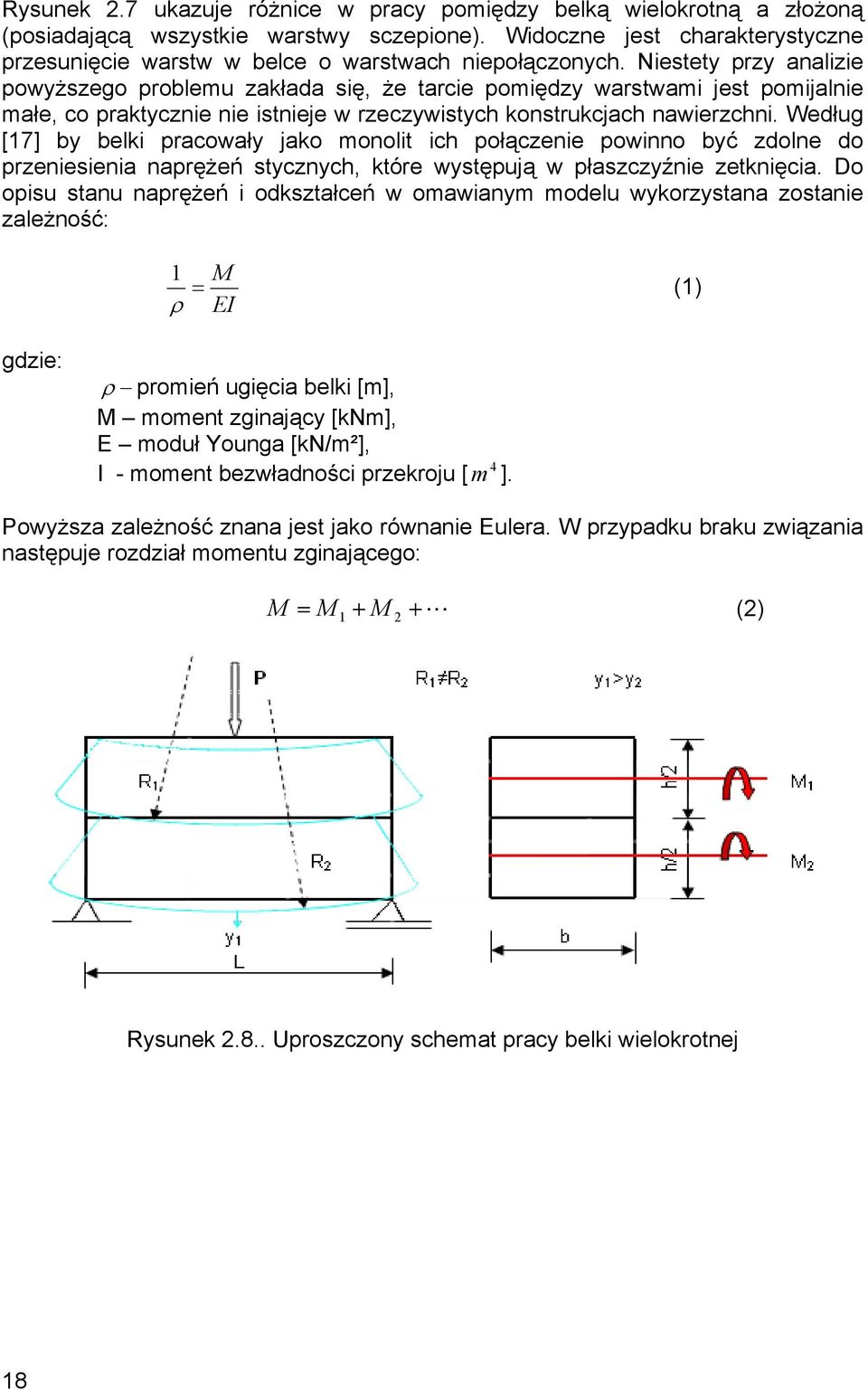 Niestety przy analizie powyższego problemu zakłada się, że tarcie pomiędzy warstwami jest pomijalnie małe, co praktycznie nie istnieje w rzeczywistych konstrukcjach nawierzchni.