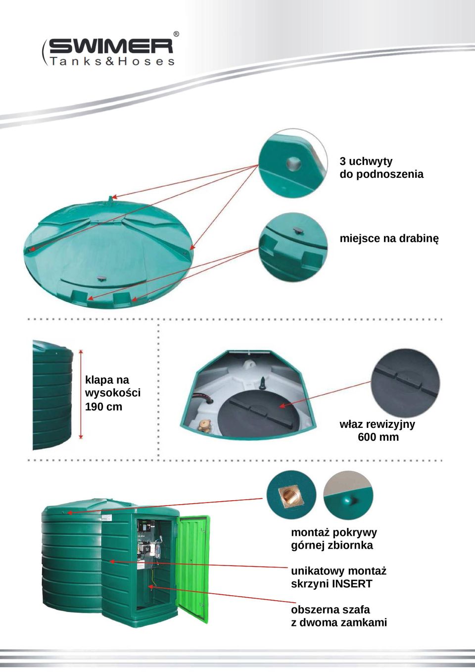 mm montaż pokrywy górnej zbiornka unikatowy