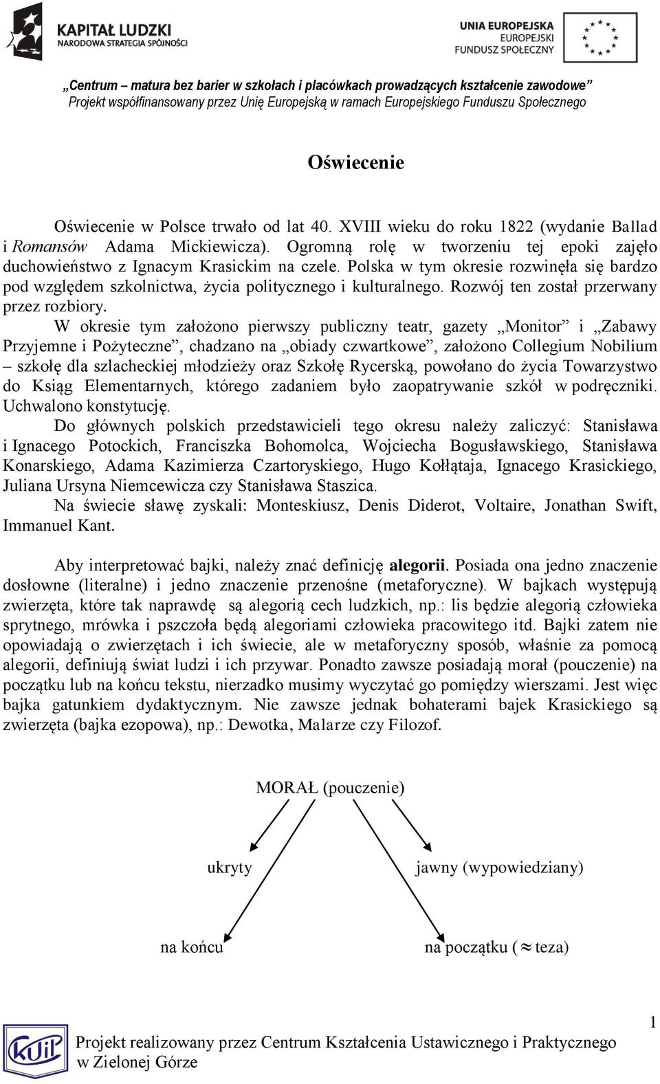 Rozwój ten został przerwany przez rozbiory.