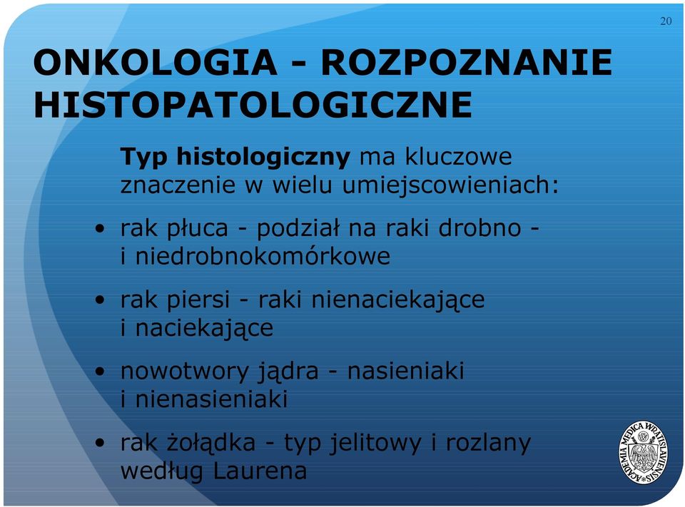 niedrobnokomórkowe rak piersi - raki nienaciekające i naciekające nowotwory